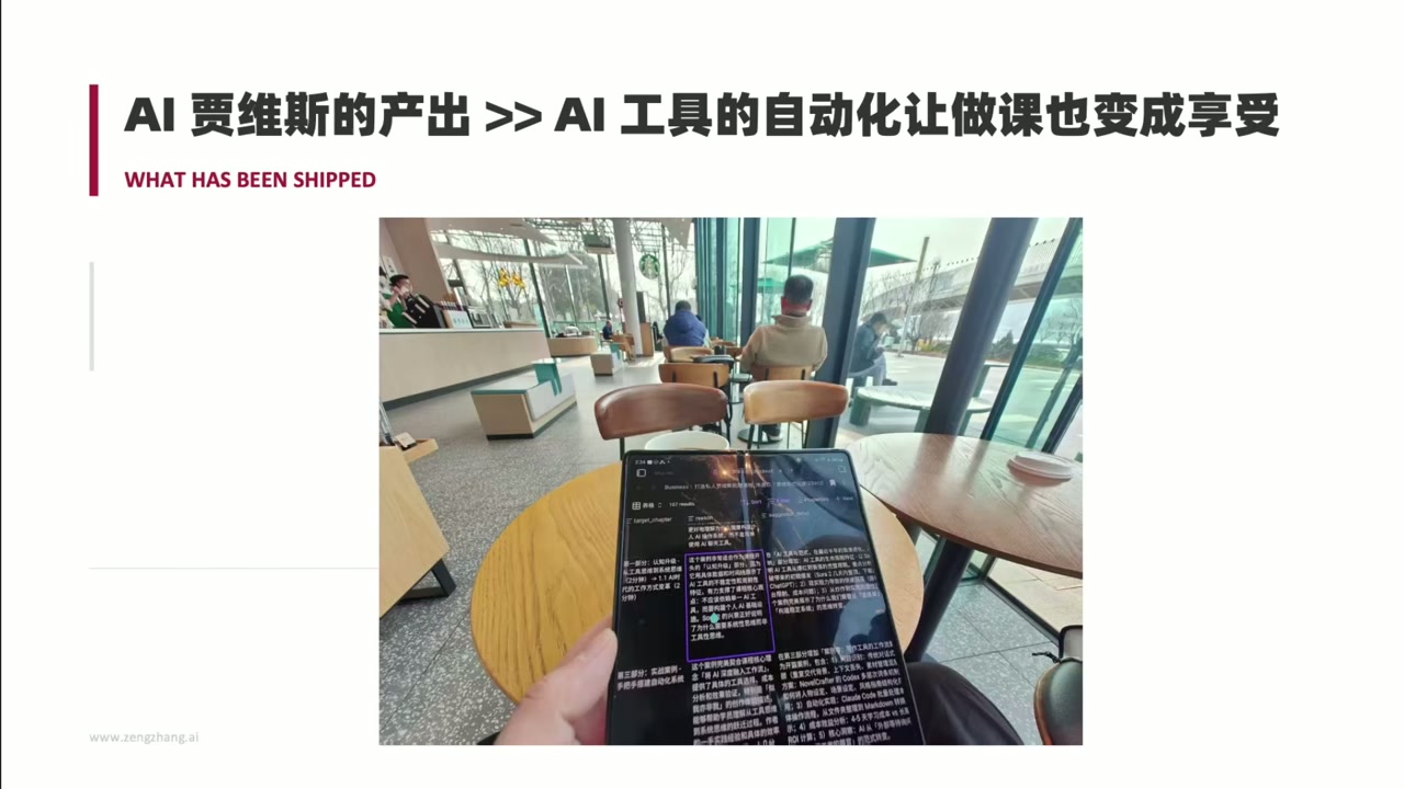 展示照片: 在星巴克工作的场景