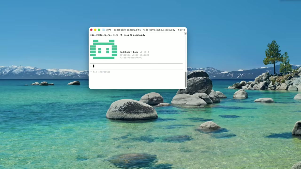 屏幕展示: CodeBuddy主界面